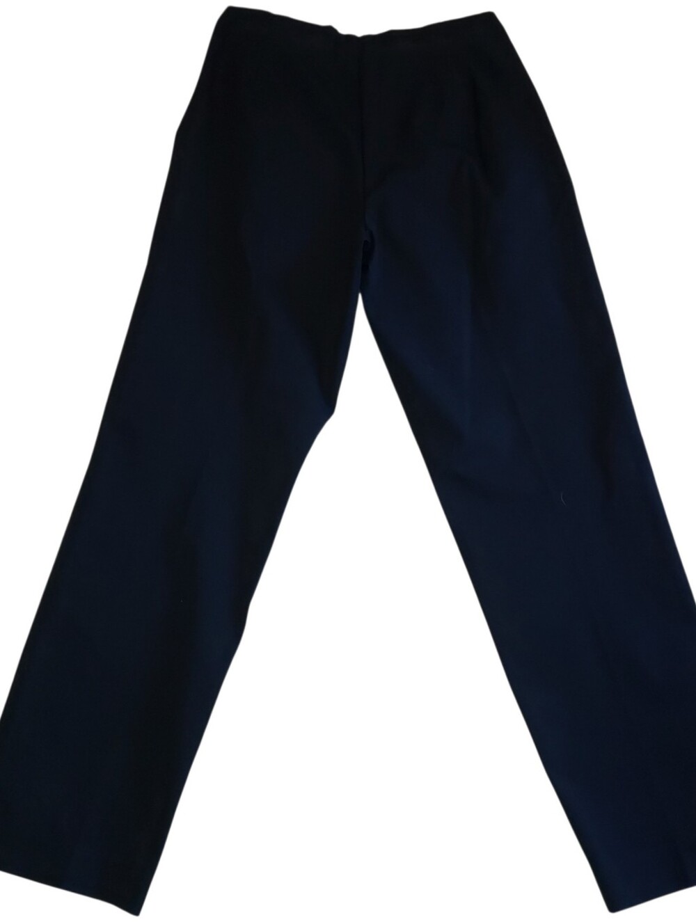 Eddie Baurer Womens Pants 12 Navy stretch 6" side zipper hook&eye closure Slacks